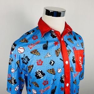 Chicago White Sox Medium Hawaiian Shirt Giveaway Floral Pizza Destroy Rocks